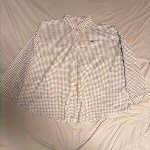 Izod Men's Shirt with Subtle White and Black Grid
